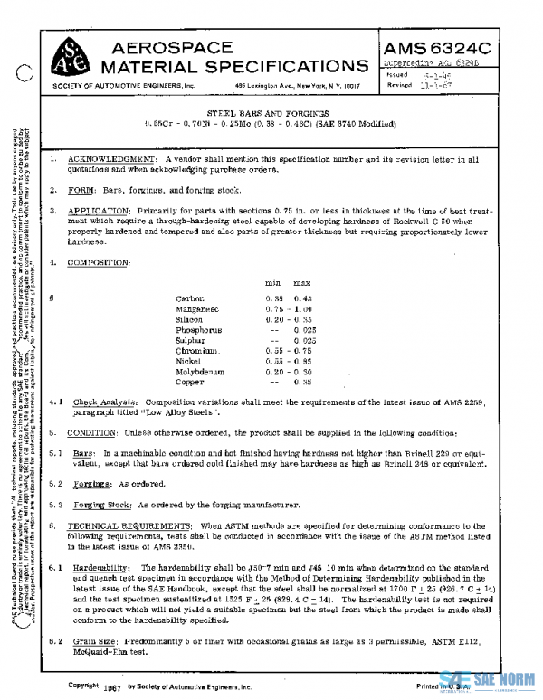 SAE AMS6324C PDF SAE AMS6324C PDF
