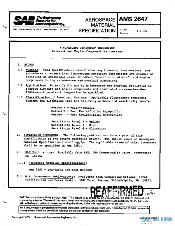 SAE AMS2647 PDF