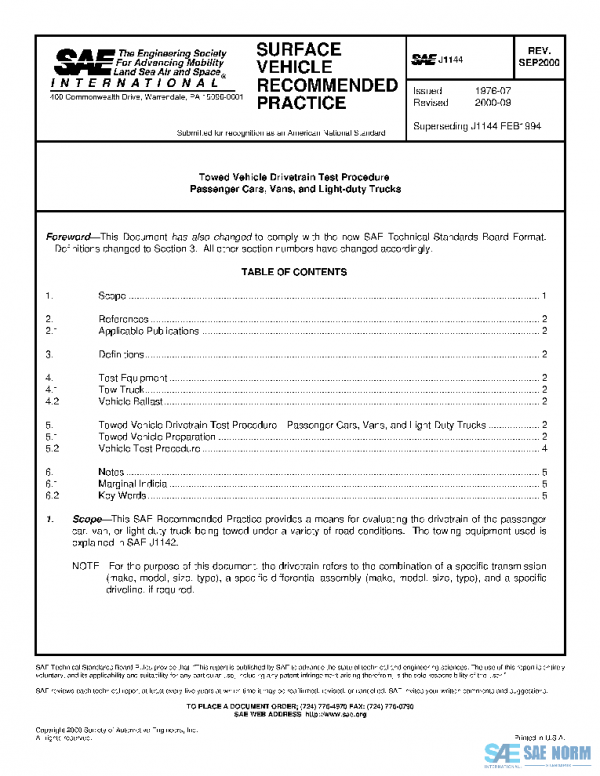 SAE J1144_200009 PDF