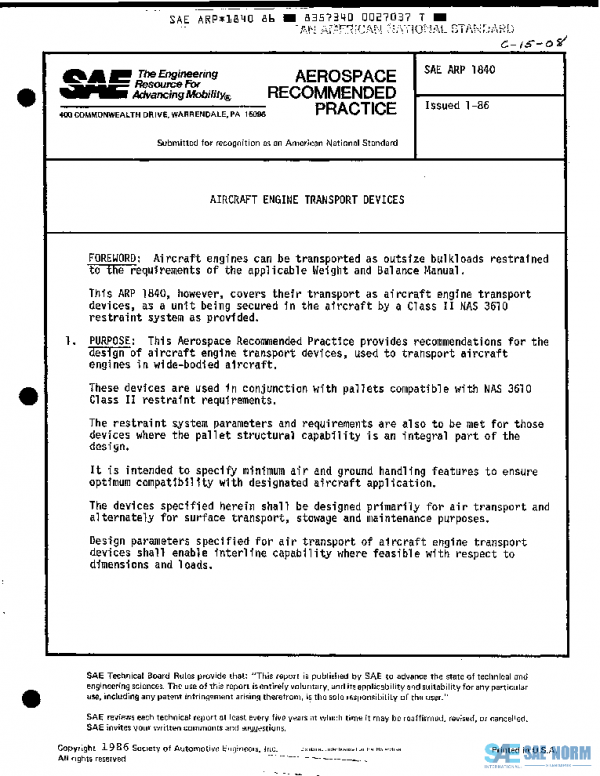 SAE ARP1840 PDF