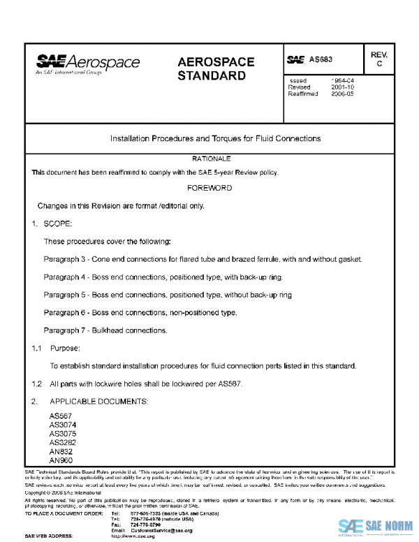 SAE AS683C PDF SAE AS683C PDF