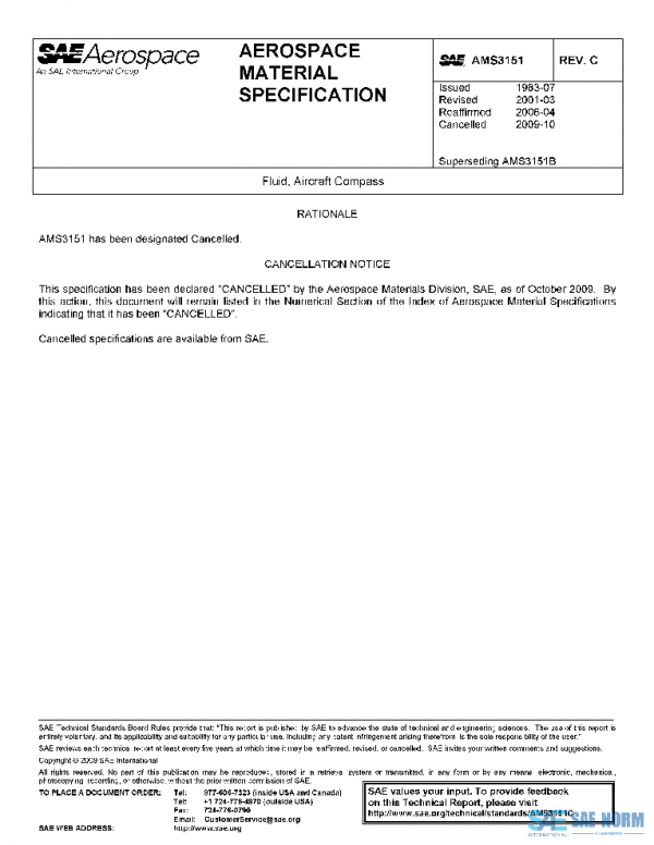 SAE AMS3151C PDF SAE AMS3151C PDF