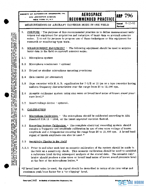 SAE ARP796 PDF SAE ARP796 PDF
