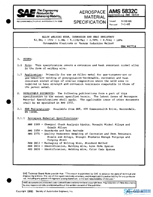 SAE AMS5832C PDF SAE AMS5832C PDF