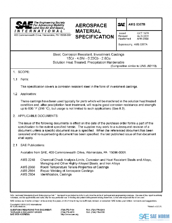 SAE AMS5357B PDF