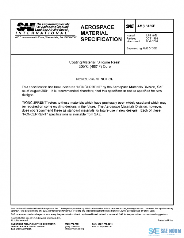 SAE AMS3135E PDF SAE AMS3135E PDF