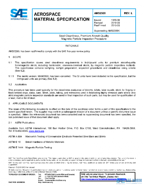 SAE AMS2300L PDF