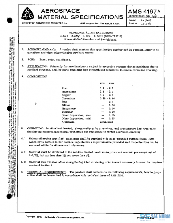 SAE AMS4167A PDF