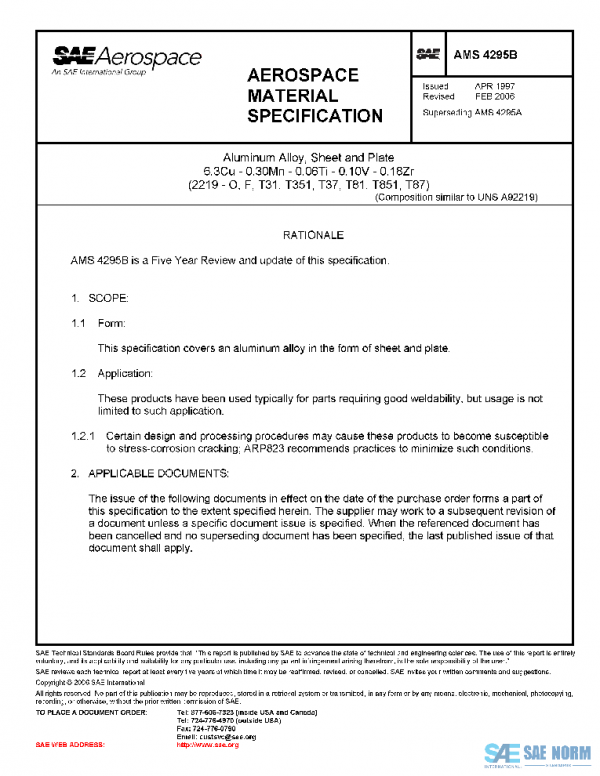 SAE AMS4295B PDF SAE AMS4295B PDF