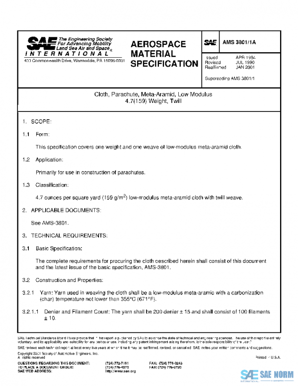 SAE AMS3801/1A PDF