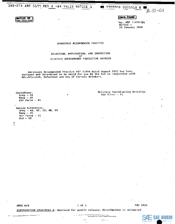 SAE ARP1199A PDF SAE ARP1199A PDF