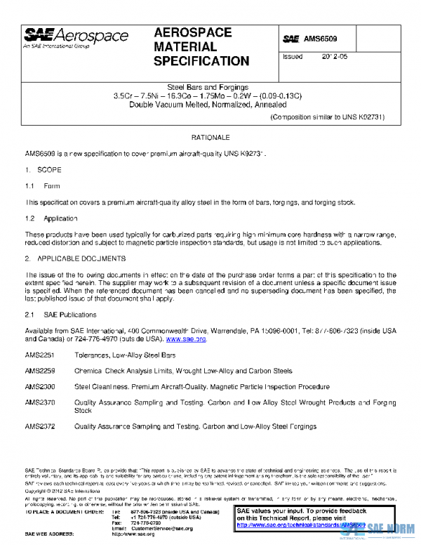 SAE AMS6509 PDF