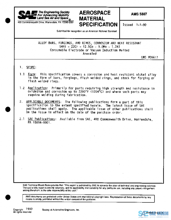SAE AMS5887 PDF SAE AMS5887 PDF