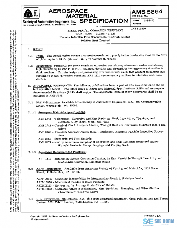 SAE AMS5864 PDF