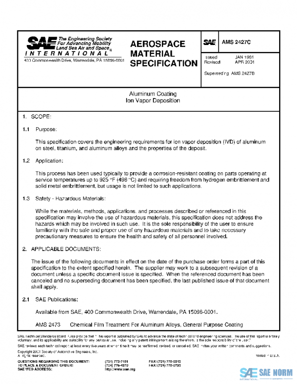 SAE AMS2427C PDF