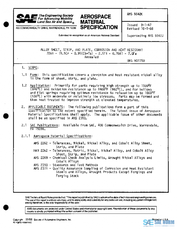 SAE AMS5542K PDF SAE AMS5542K PDF