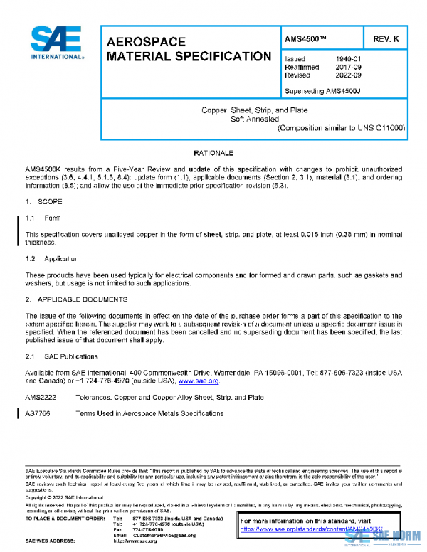 SAE AMS4500K PDF SAE AMS4500K PDF