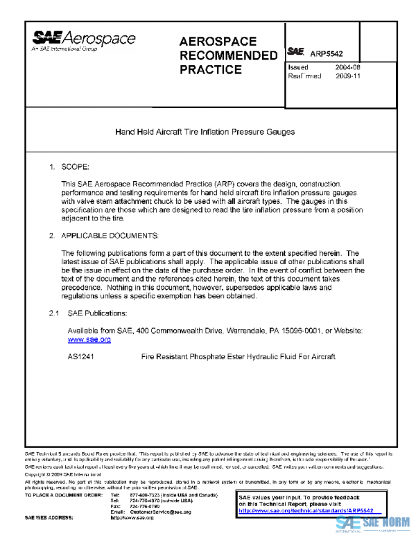 SAE ARP5542 PDF SAE ARP5542 PDF