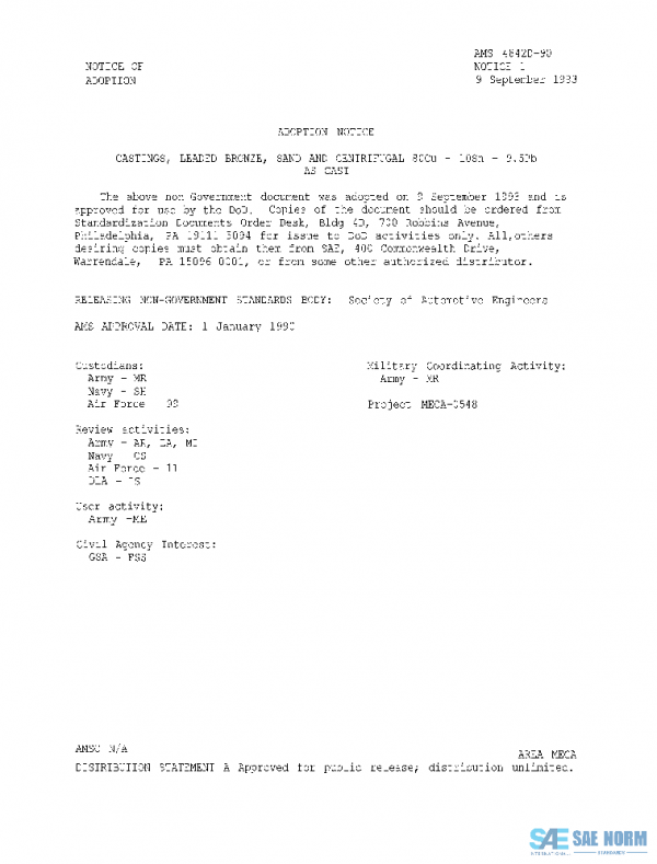 SAE AMS4842D PDF SAE AMS4842D PDF