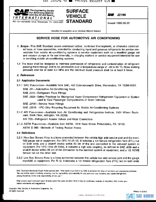 SAE J2196_199206 PDF
