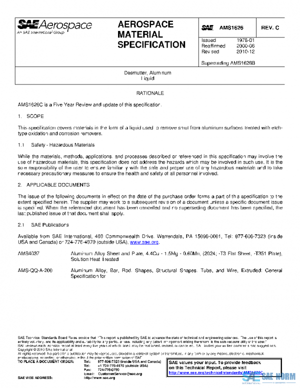 SAE AMS1626C PDF SAE AMS1626C PDF