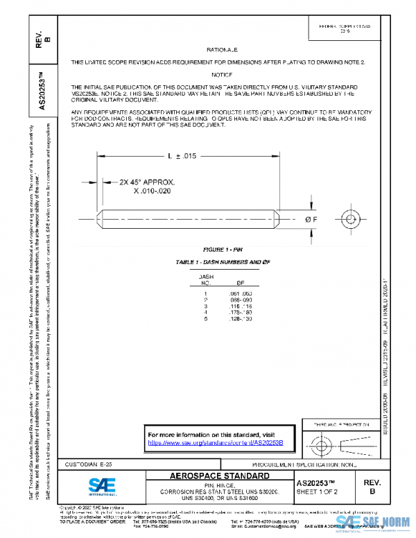 SAE AS20253B PDF SAE AS20253B PDF