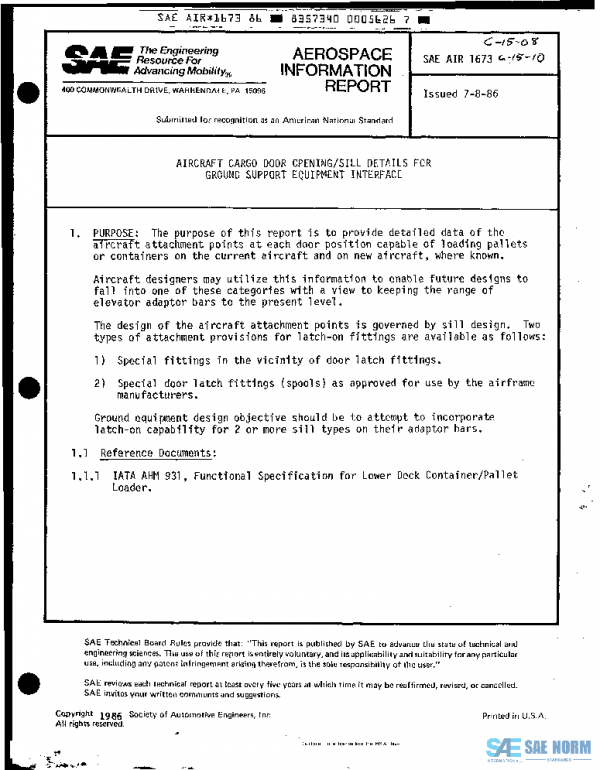 SAE AIR1673 PDF SAE AIR1673 PDF