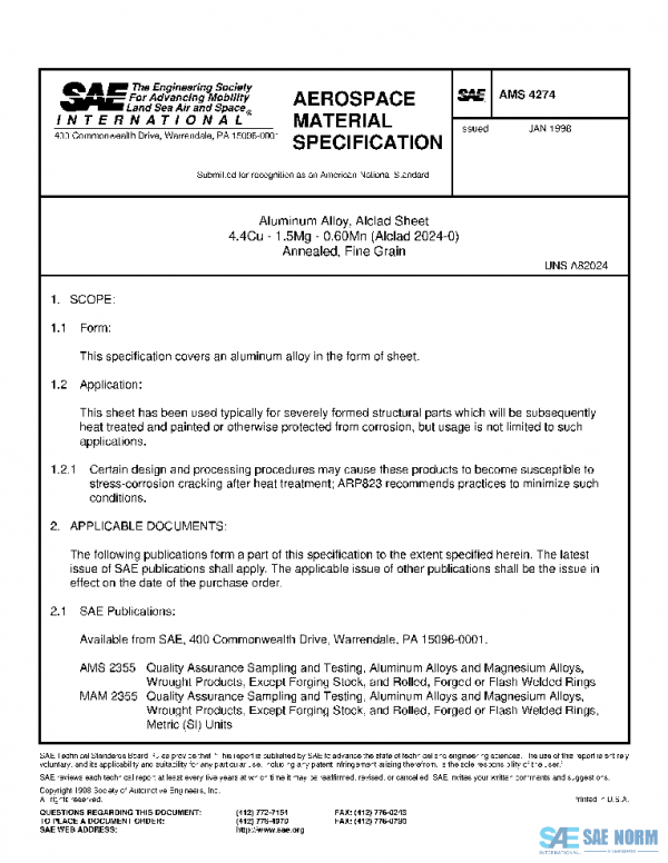 SAE AMS4274 PDF