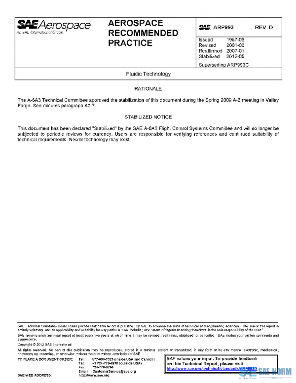 SAE ARP993D PDF
