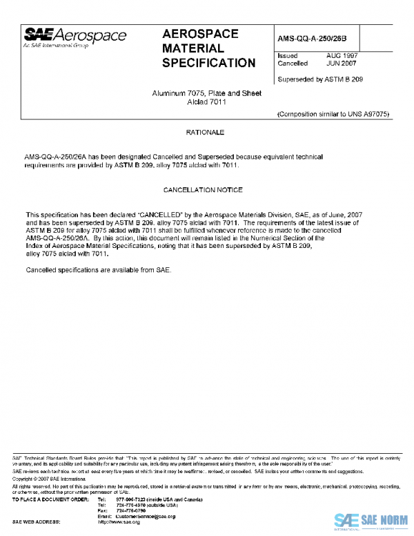 SAE AMSQQA250/26B PDF