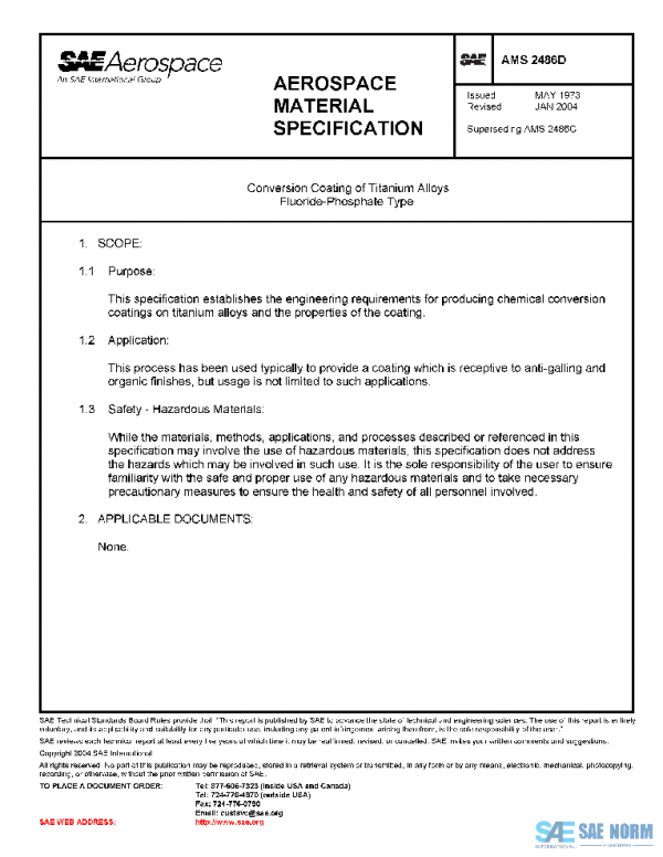 SAE AMS2486D PDF SAE AMS2486D PDF