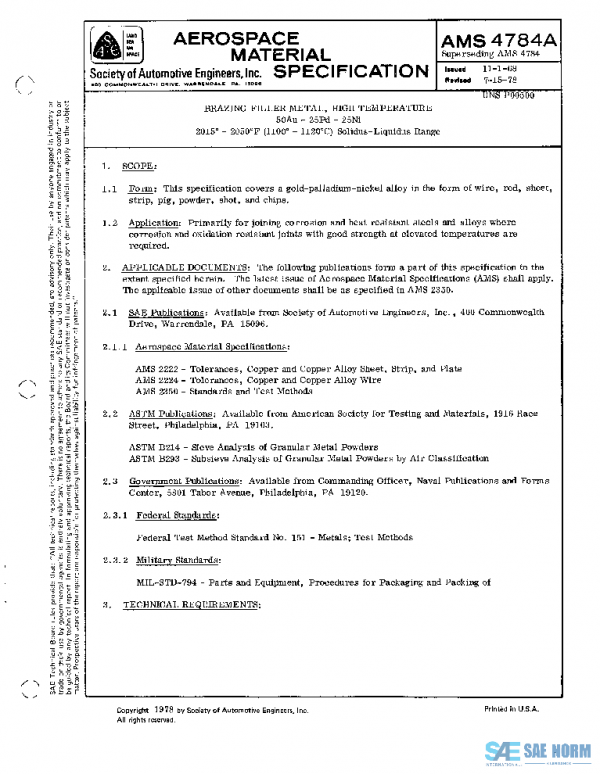 SAE AMS4784A PDF