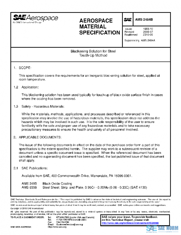 SAE AMS2484B PDF SAE AMS2484B PDF