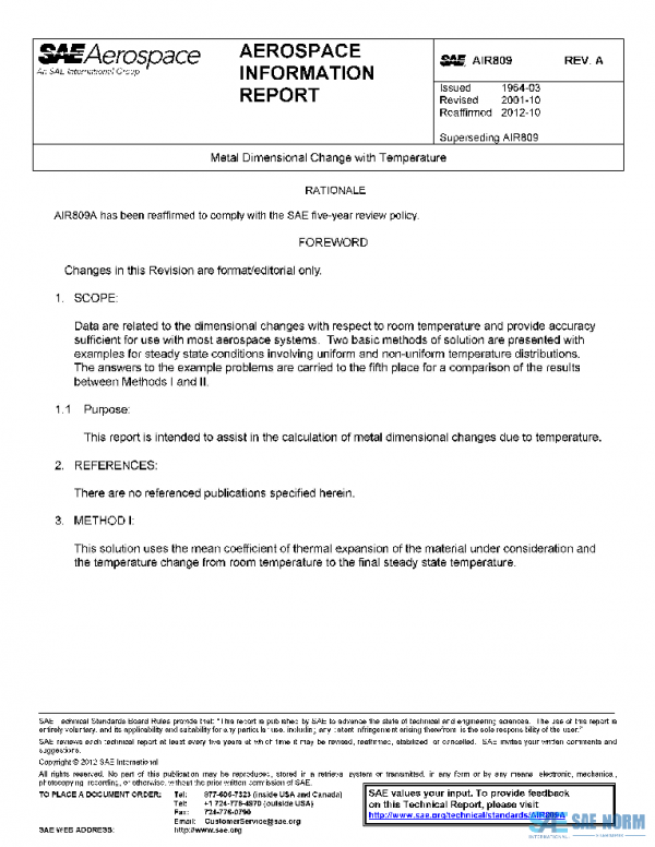 SAE AIR809A PDF
