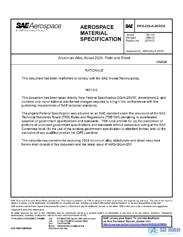 SAE AMSQQA250/5A PDF