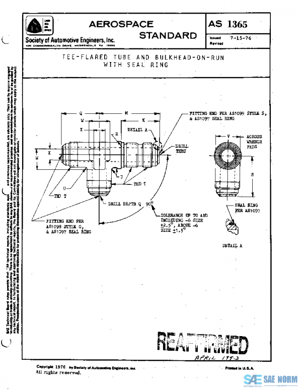 SAE AS1365 PDF