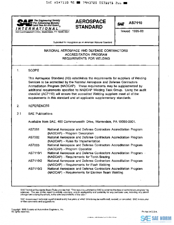 SAE AS7110 PDF