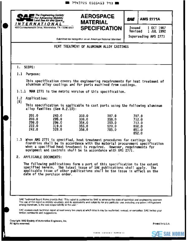 SAE AMS2771A PDF