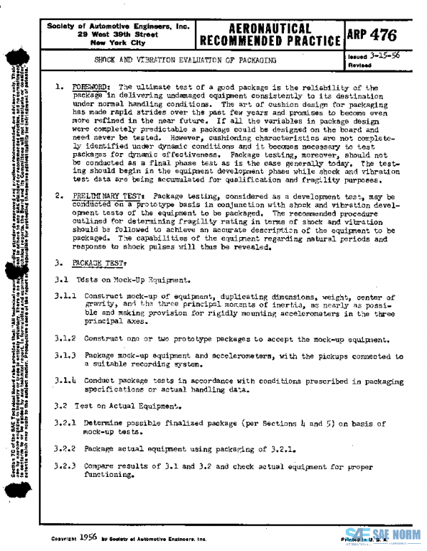 SAE ARP476 PDF
