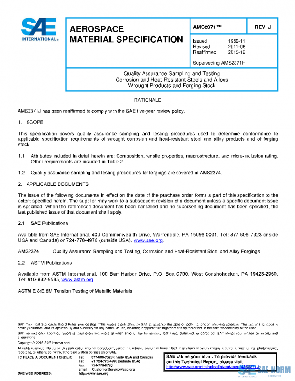 SAE AMS2371J PDF