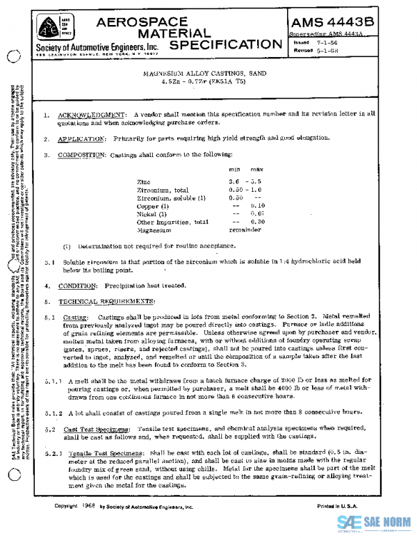 SAE AMS4443B PDF SAE AMS4443B PDF