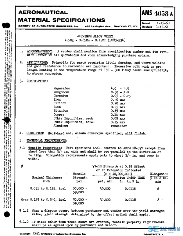 SAE AMS4058A PDF