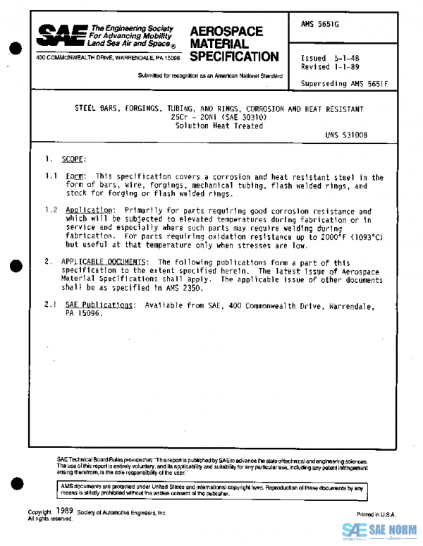 SAE AMS5651G PDF