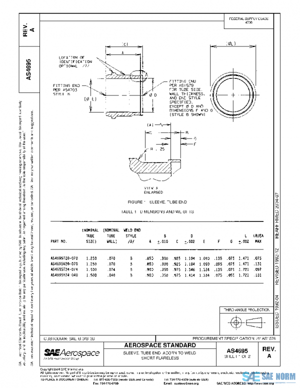 SAE AS4695A PDF SAE AS4695A PDF