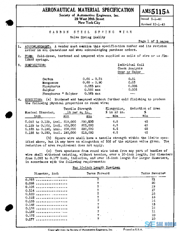 SAE AMS5115A PDF SAE AMS5115A PDF