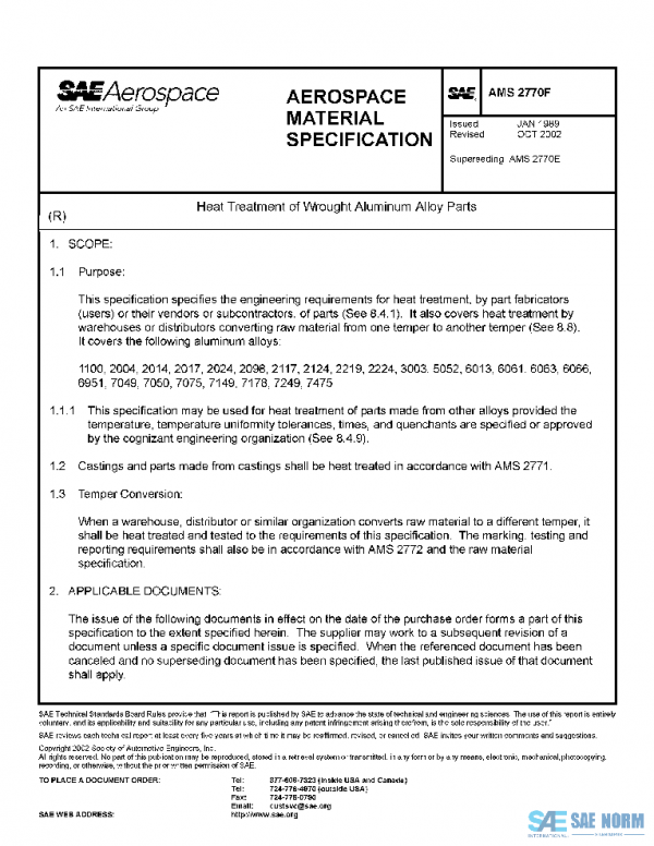 SAE AMS2770F PDF SAE AMS2770F PDF
