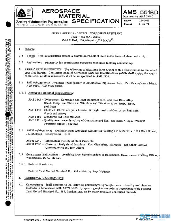 SAE AMS5518D PDF SAE AMS5518D PDF