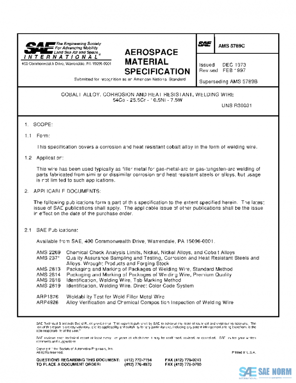 SAE AMS5789C PDF