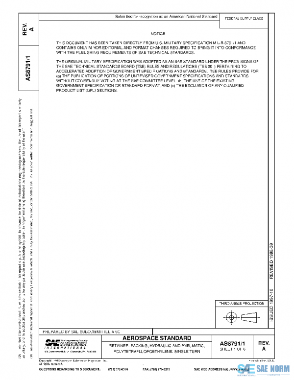 SAE AS8791/1A PDF SAE AS8791/1A PDF