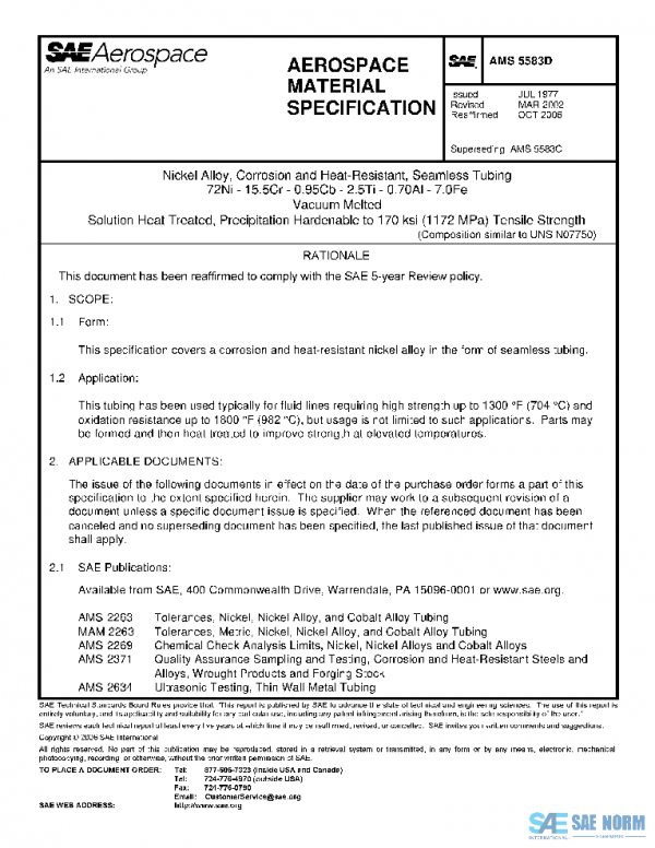 SAE AMS5583D PDF SAE AMS5583D PDF
